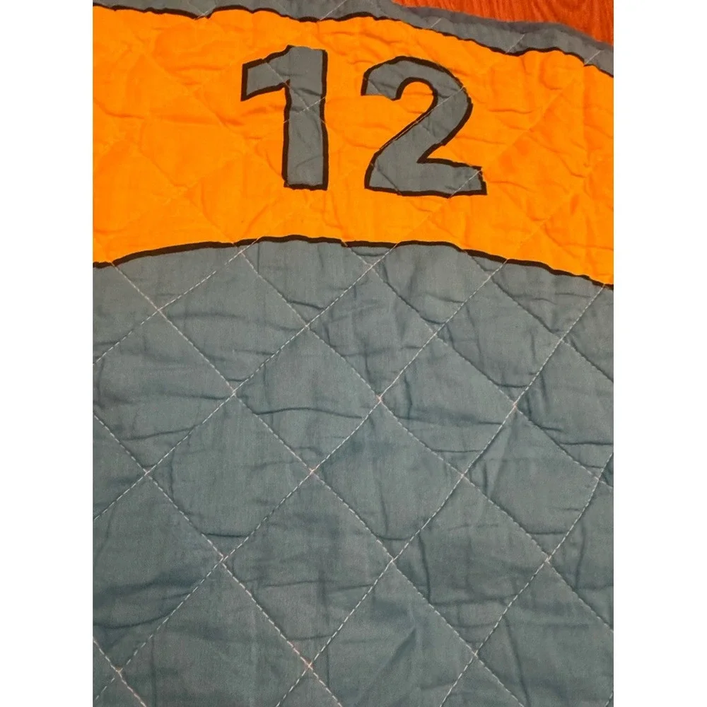 The Big Comfy Couch Quilted Clock Blanket Rug Stretch Vintage 90s PBS Super Rare